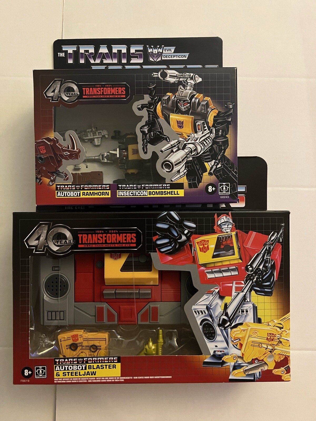 Transformers Bundle G1 Blaster Steeljaw Bombshell & Ramhorn NISB