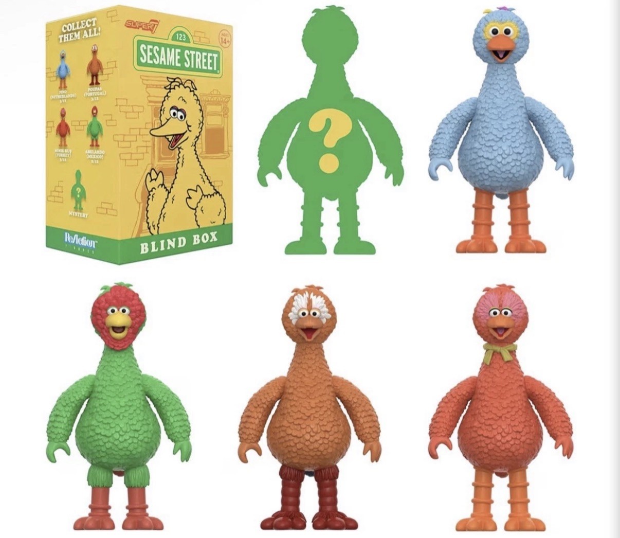 Super7 Sesame Street Big Birds From Around The World Blind Box Full Case SEALED