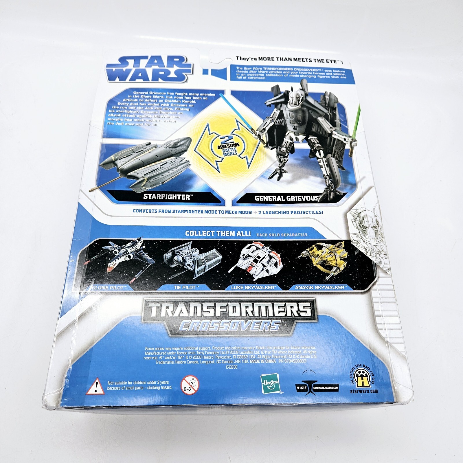 Star Wars Transformers Crossover General Greivous to Greivous Starfighter New