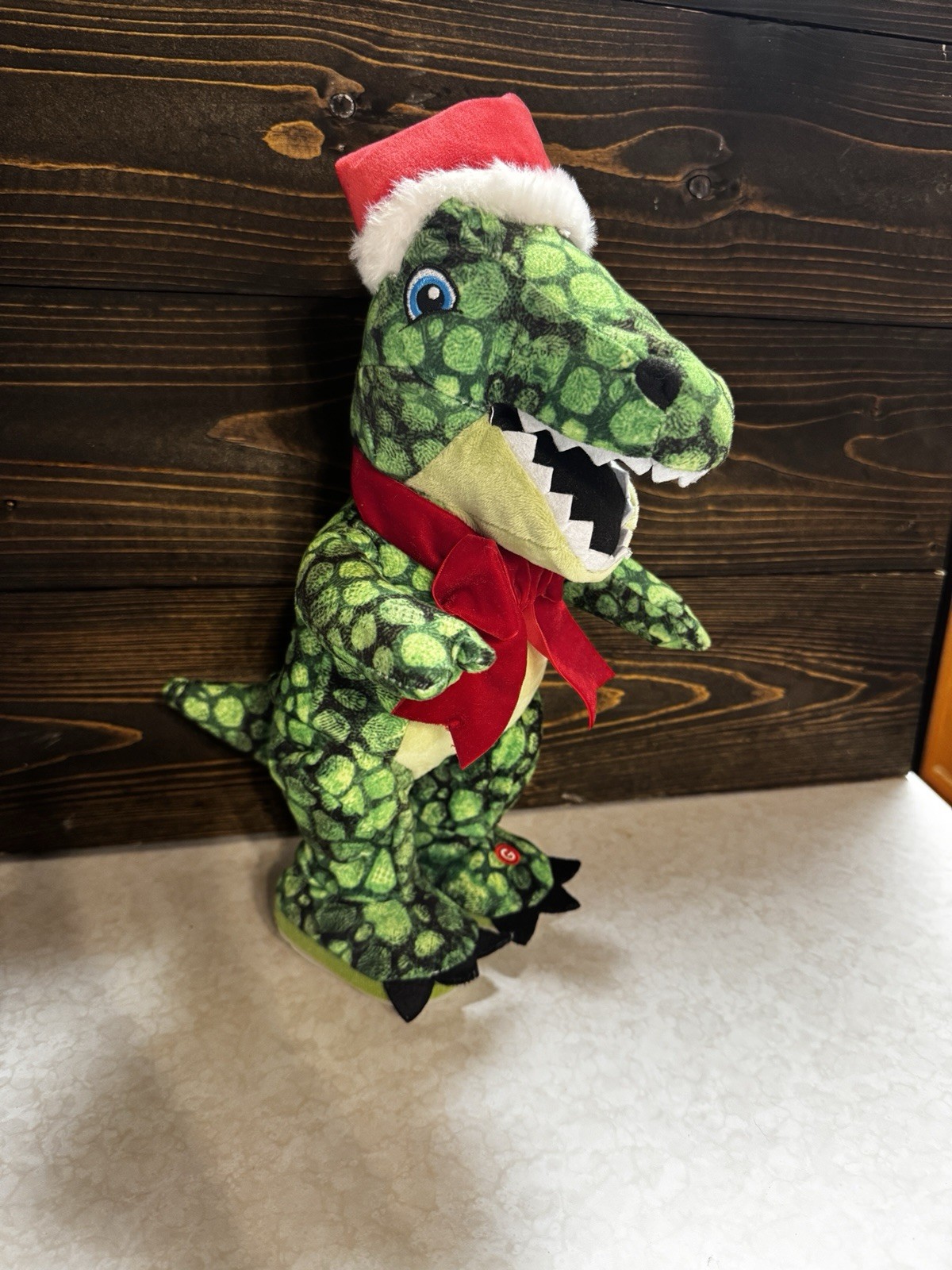 Gemmy Holiday Time Christmas Animated Musical T-Rex Play I want a T-Rex for Xmas
