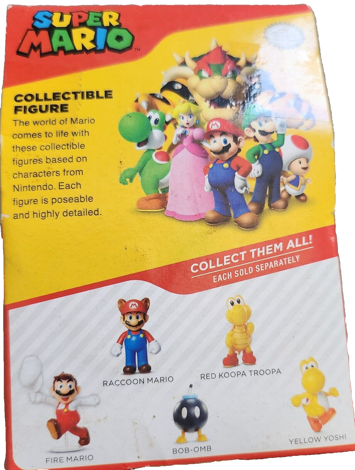 Nintendo Super Mario Raccoon Mario Figure 2020 Jakks 2 1/2″ Collectible