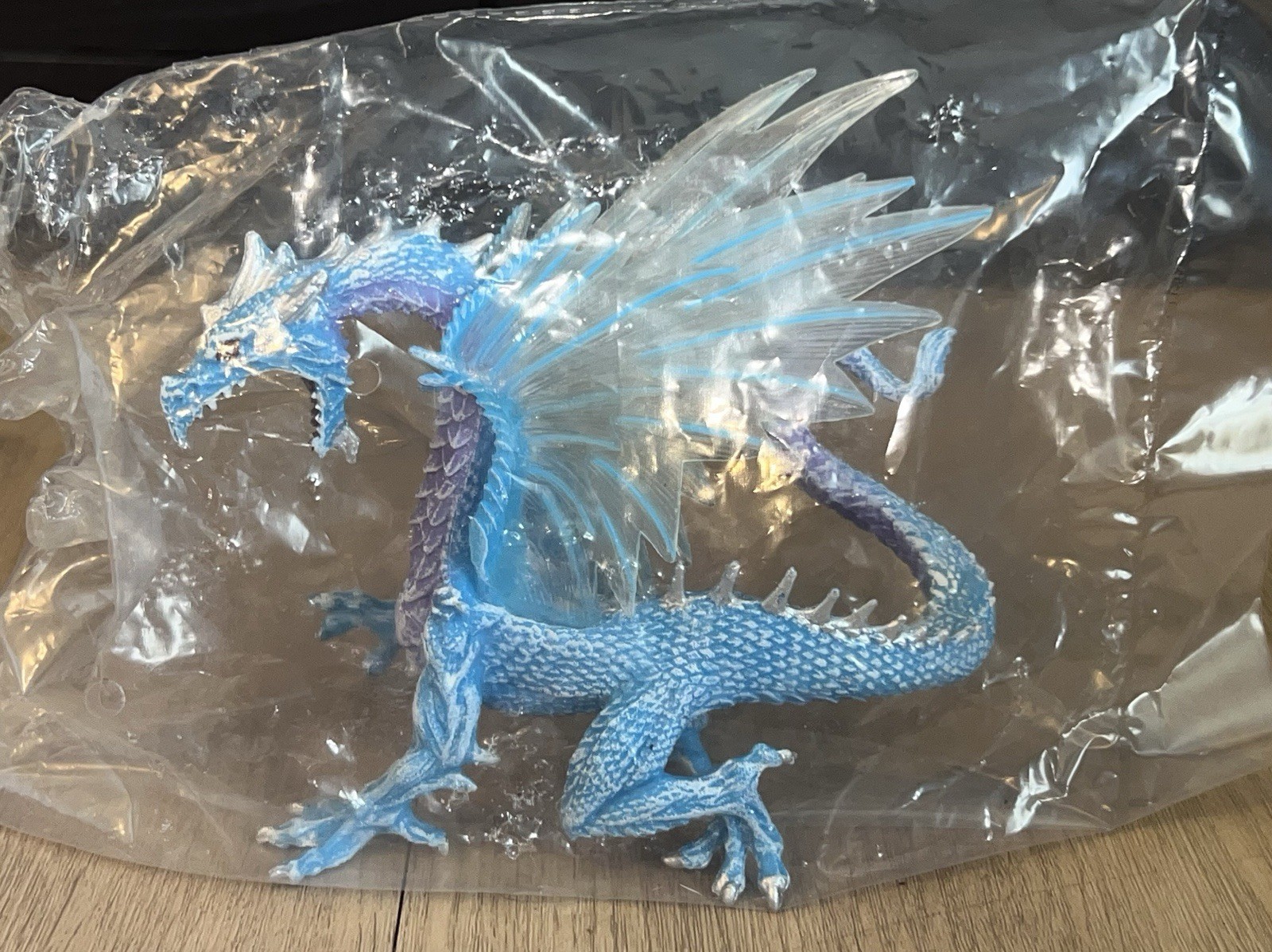Safari Ltd Ice Dragon Figurine 2010 Sealed Bag Mythical Toy 10145 Blue Purple