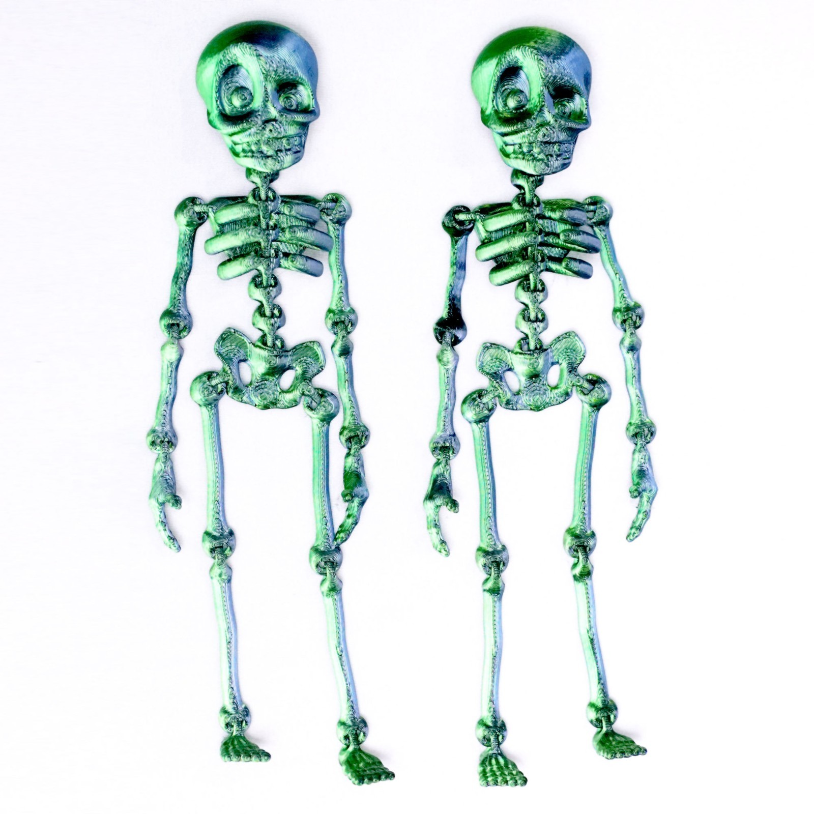2PCS 3D Printed Skeleton Man Model,Articulated Animals figure,Toys Home Decor