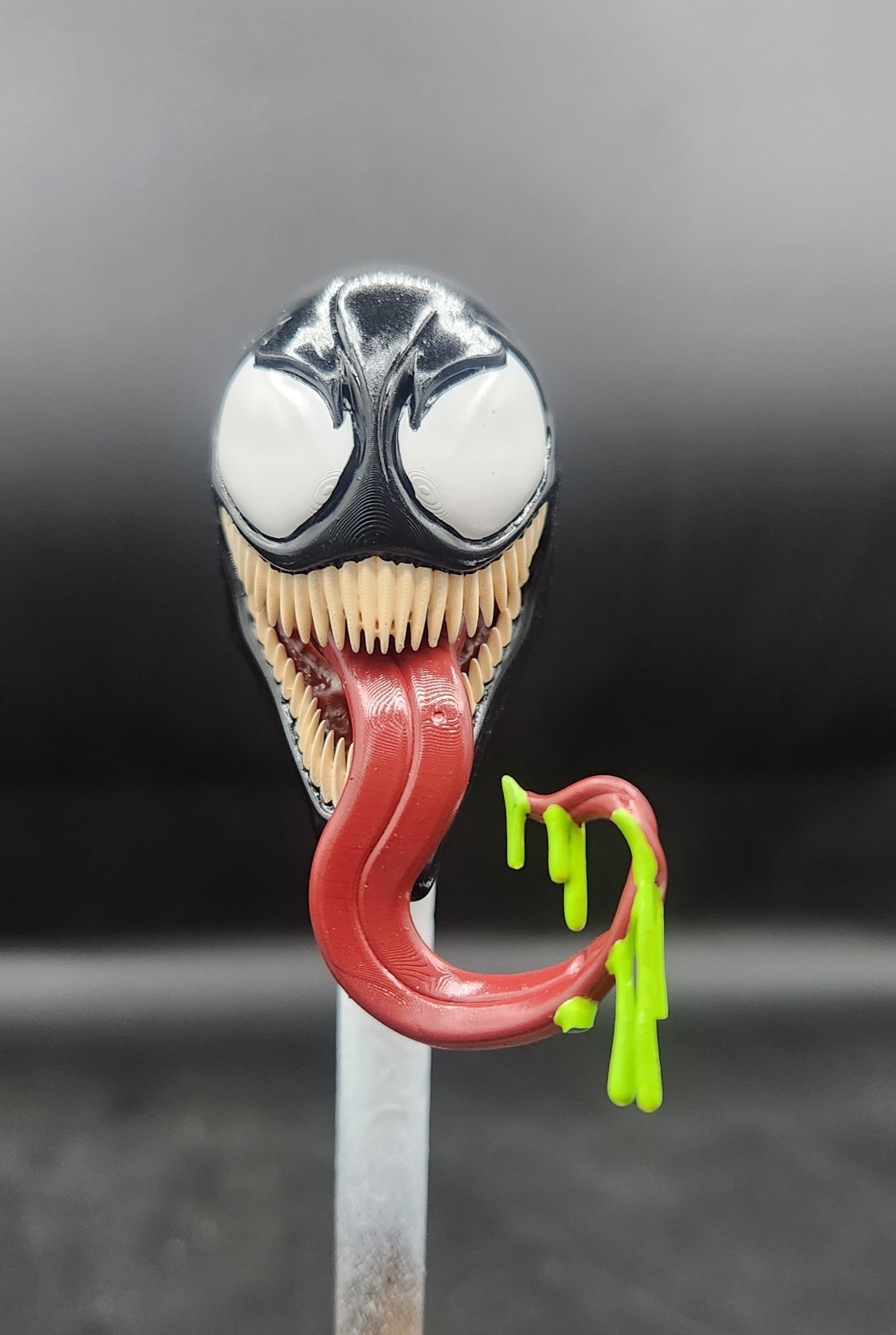 Marvel Legends Custom Classic Venom Head 1/12 Scale Painted