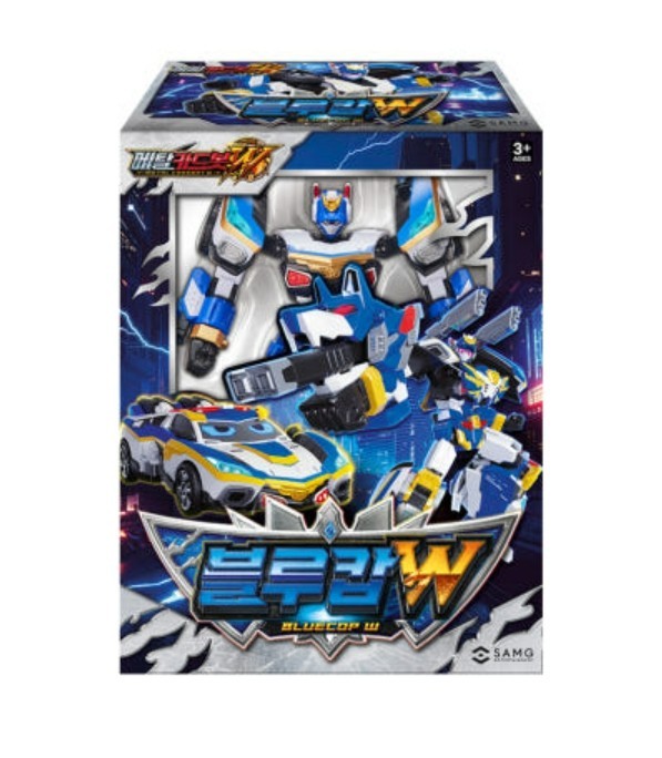 SAMG Metal Cardbot W Bluecop W Transforming Robot Figure Car Korean Animation