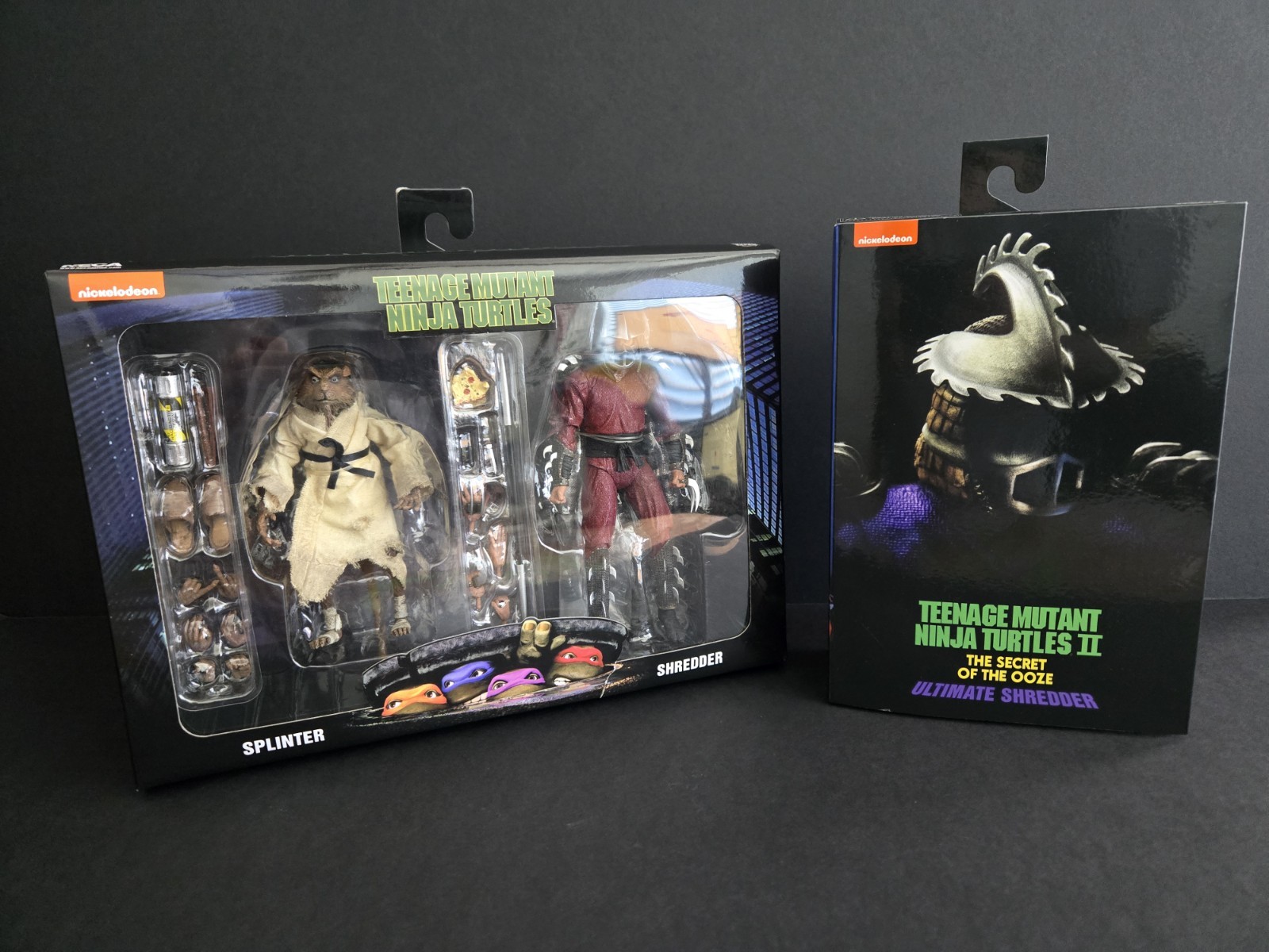 NECA TMNT Splinter Shredder 2-Pack + Secret Of The Ooze Ultimate Shredder