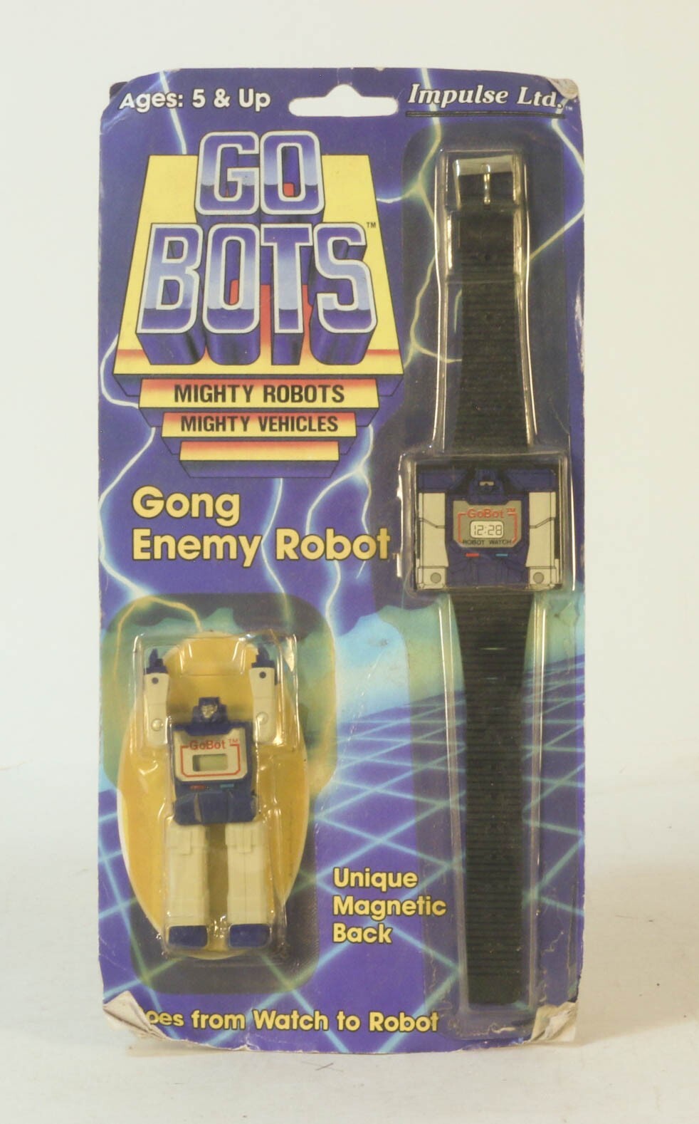 Vintage Bandai Go Bots Gong Enemy Robot Watch Impulse 1984