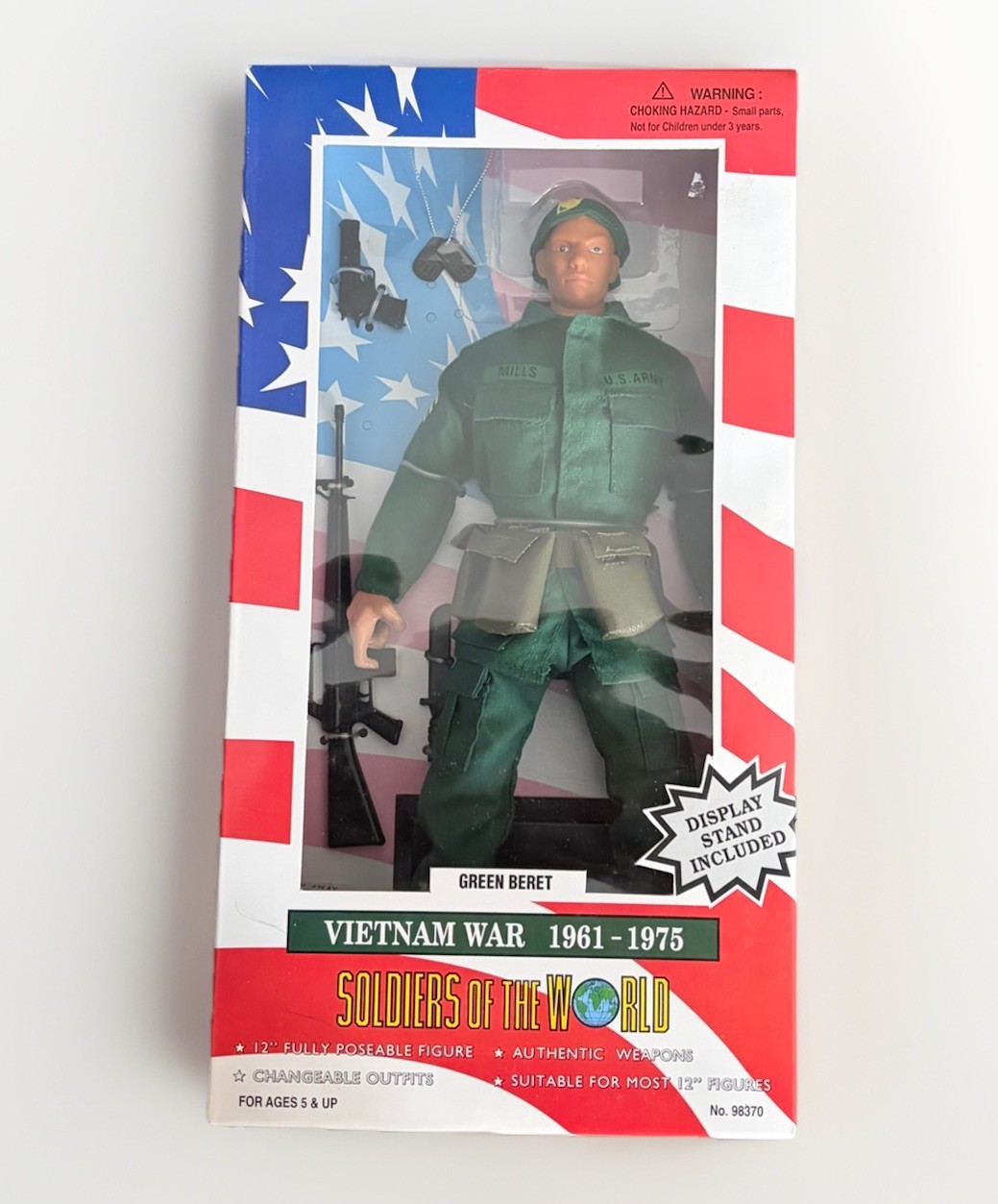 SOLDIERS of the WORLD 12″ Vietnam War Green Beret United States Army 1996 VTG