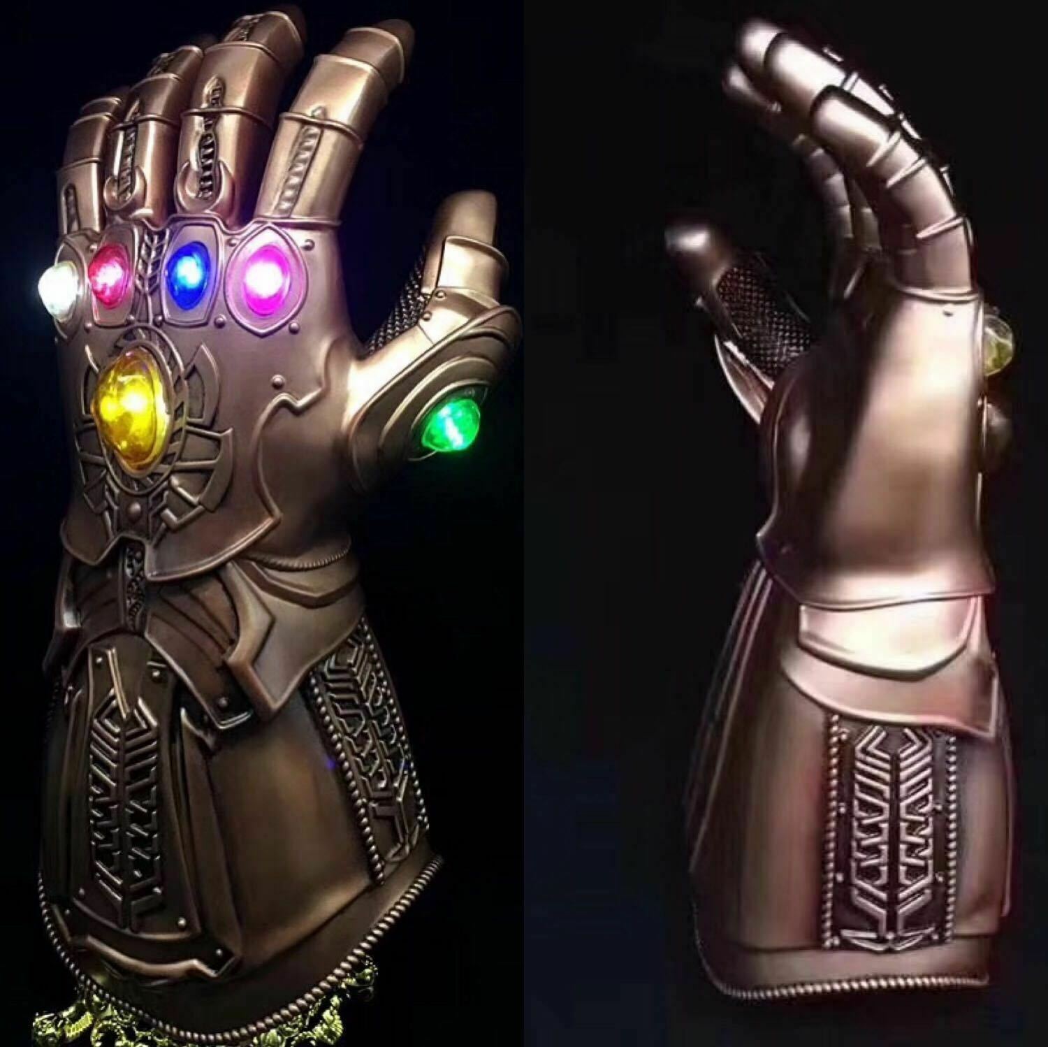 2021 Thanos Infinity Gauntlet Gloves Legends LED Light Avengers Cosplay PVC Toys