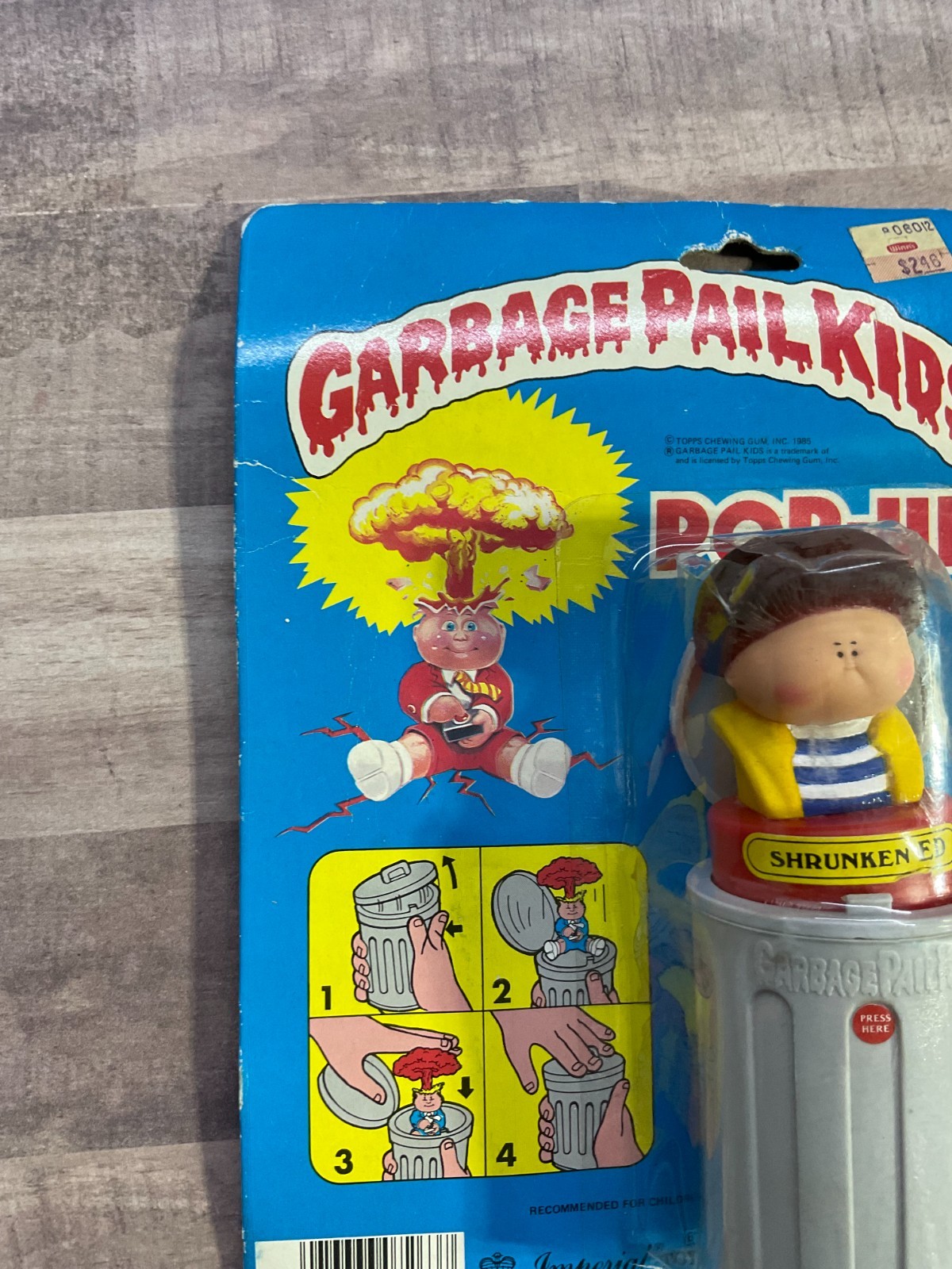 Garbage Pail Kids “SHRUNKEN ED” Pop-Up Imperial Toys 1986 SEALED SEE PICS G4
