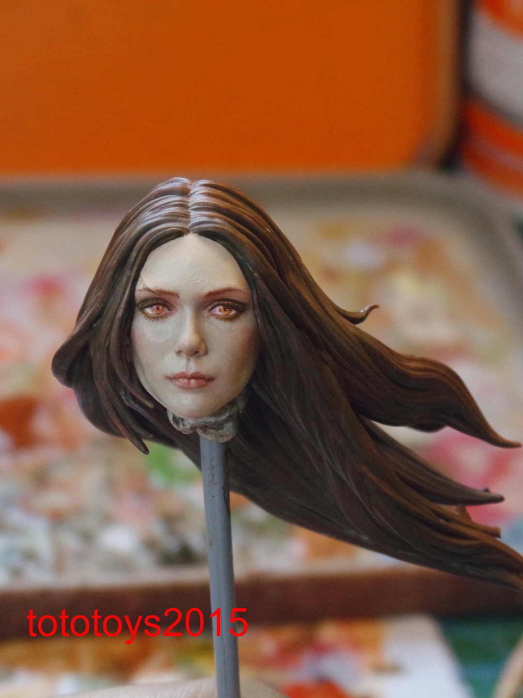 1:6 1:12 1:18 Scarlet Witch Wanda Elizabeth Olsen Head Sculpt For Action Figure