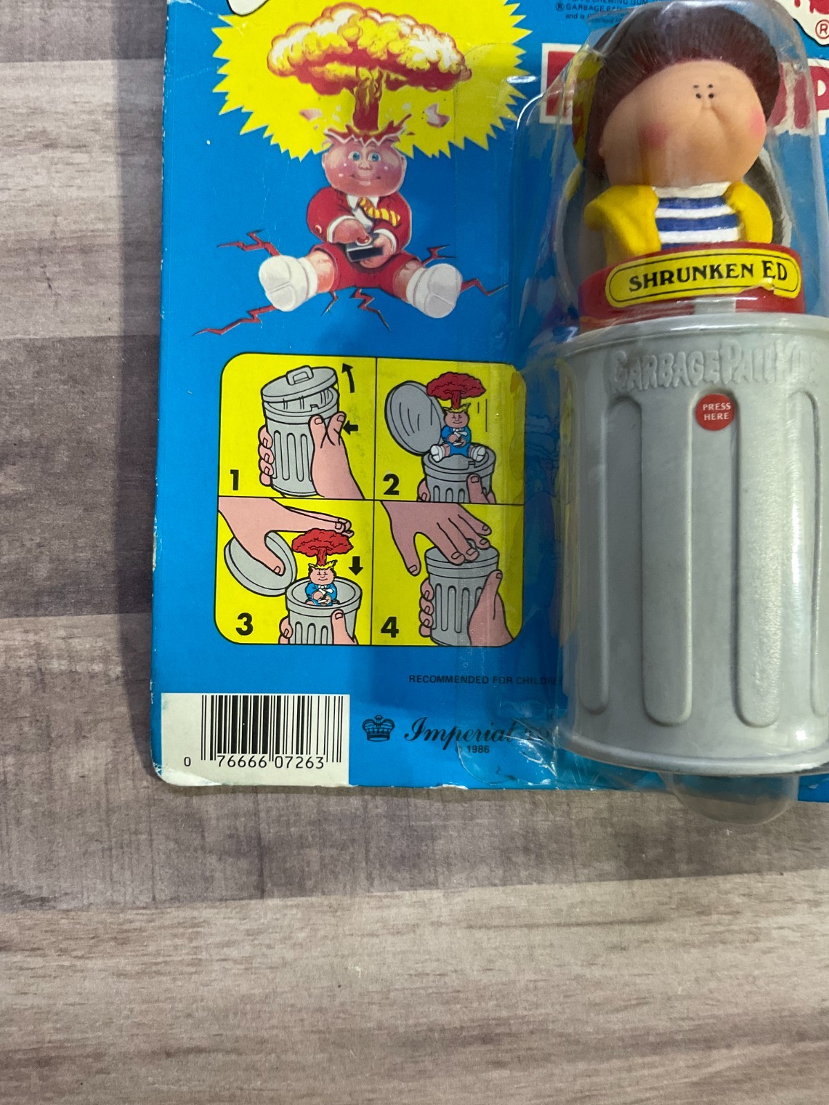 Garbage Pail Kids “SHRUNKEN ED” Pop-Up Imperial Toys 1986 SEALED SEE PICS G4