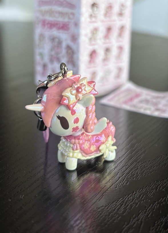 Tokidoki Unicorno Frenzies Shimmer Cherry Blossom Prim Keychain Bag Charm New