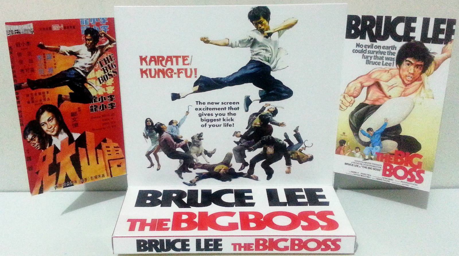 BRUCE LEE ? THE BIG BOSS ? Action Figure on Custom Design Display Diorama