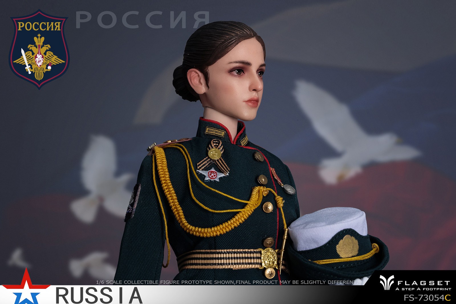FLAGSET FS73054C 1/6 Russian Air&Space Defense Forces Female Action Figure Doll