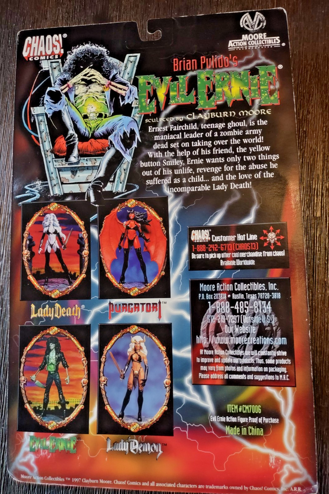 ? Evil Ernie Chaos! Comics Action Figure 1997 Glow In The Dark ? Lady Death ?