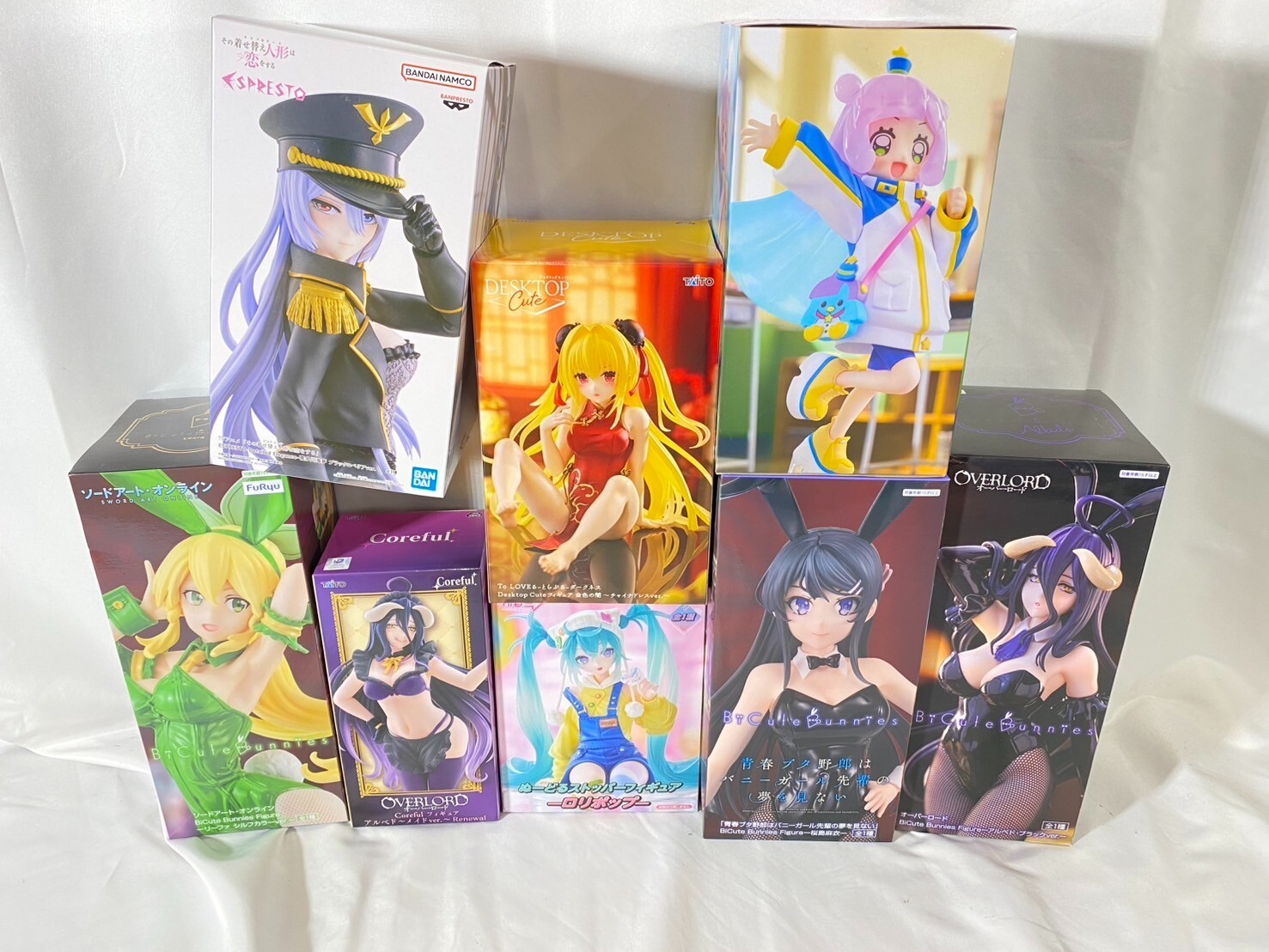 Popular Japanese beautiful girl figure set 8 pieces New Bunny girl JAPAN