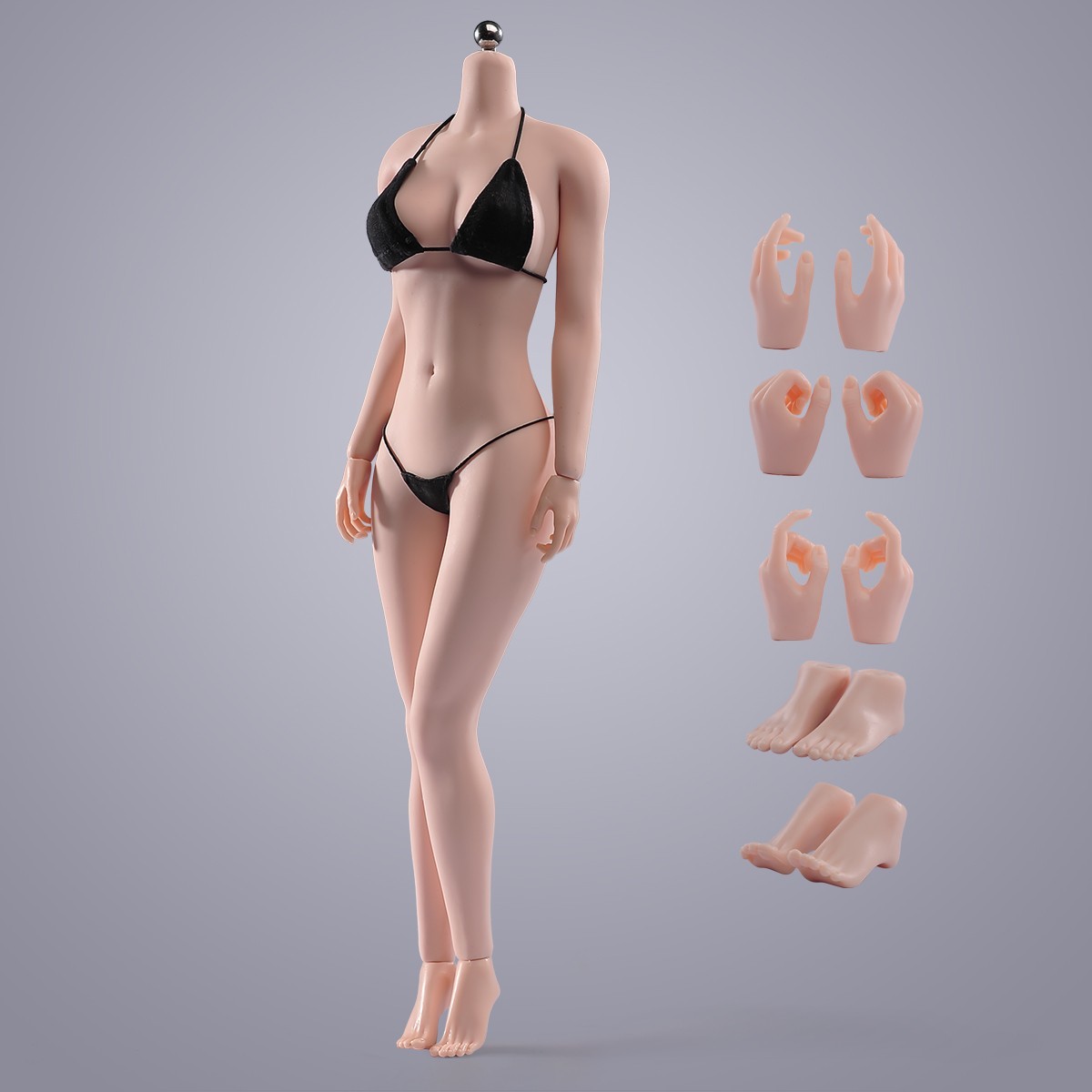 1/6 Female Pale Large Bust Breast Flexible Joint Body For 12”Action Figure