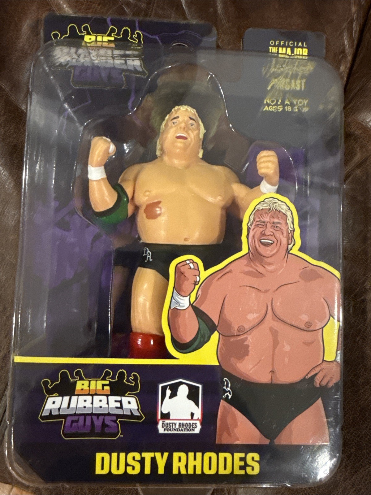 WWE WWF WCW Dusty Rhodes “American Dream” LJN Big Rubber Guys Wrestling Figure