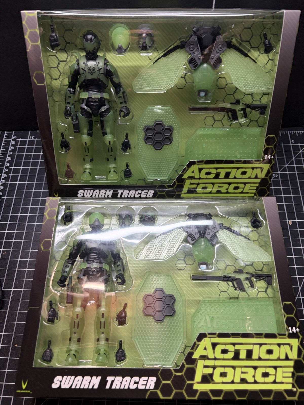 Two Valaverse Action Force Swarm Tracer Action Figures Loose 100% Complete