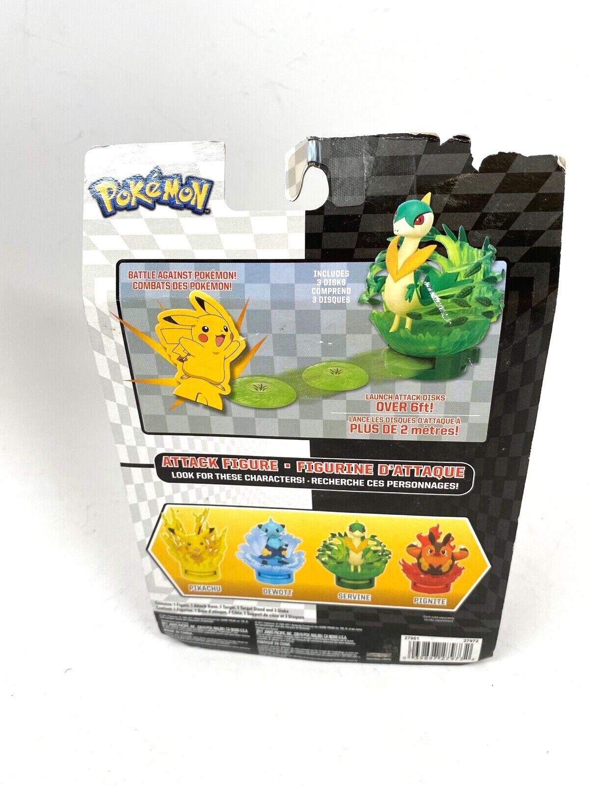 Pokemon Attack Figure Black And White Series Servine Figure Grass Type