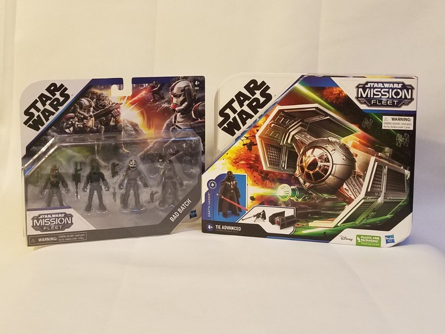 Star Wars Mission Fleet Tie Advanced Vader & Bad Batch – New in Sealed Packages
