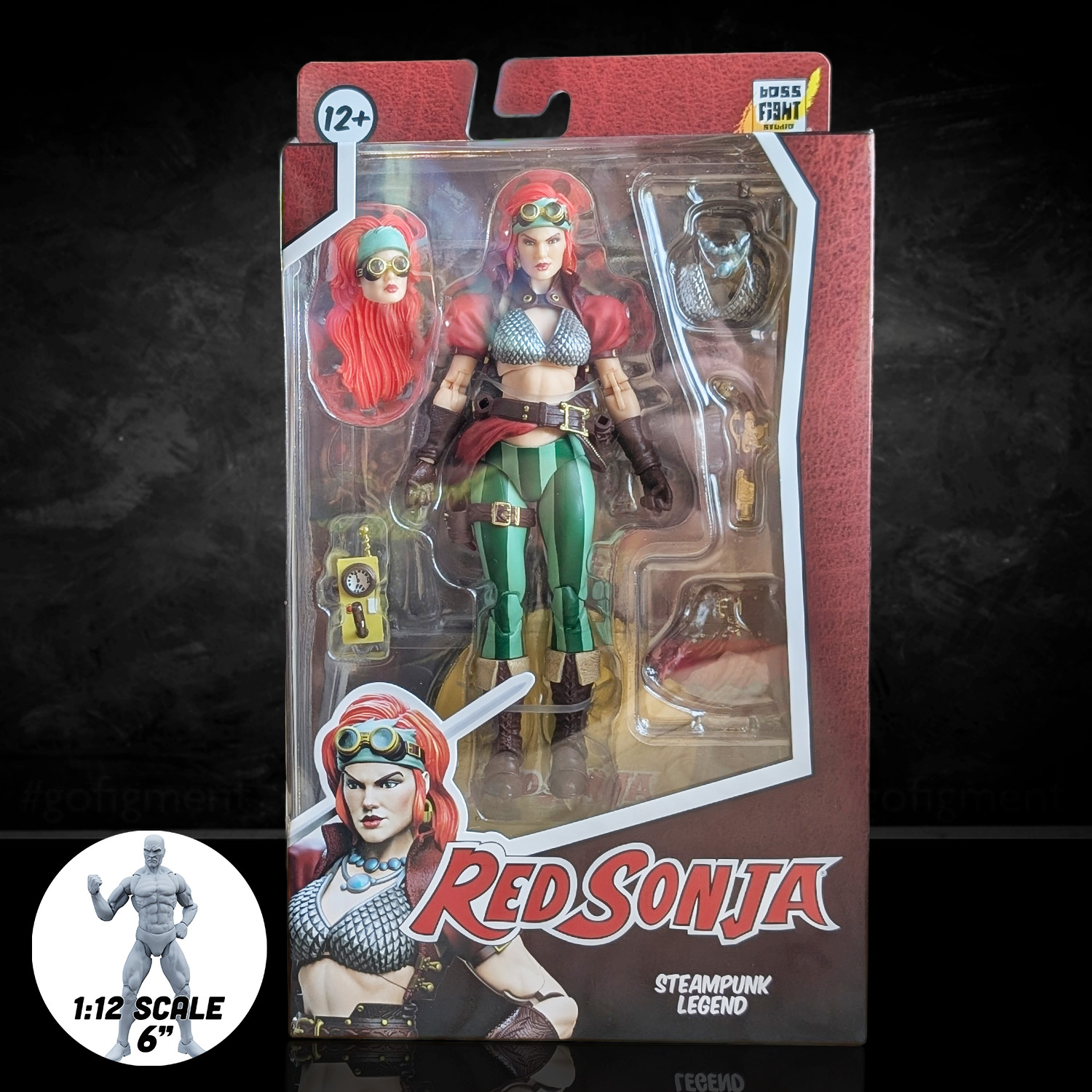 Red Sonja Steampunk Legend Epic H.A.C.K.S. 1:12 Scale Action Figure – Boss Fight