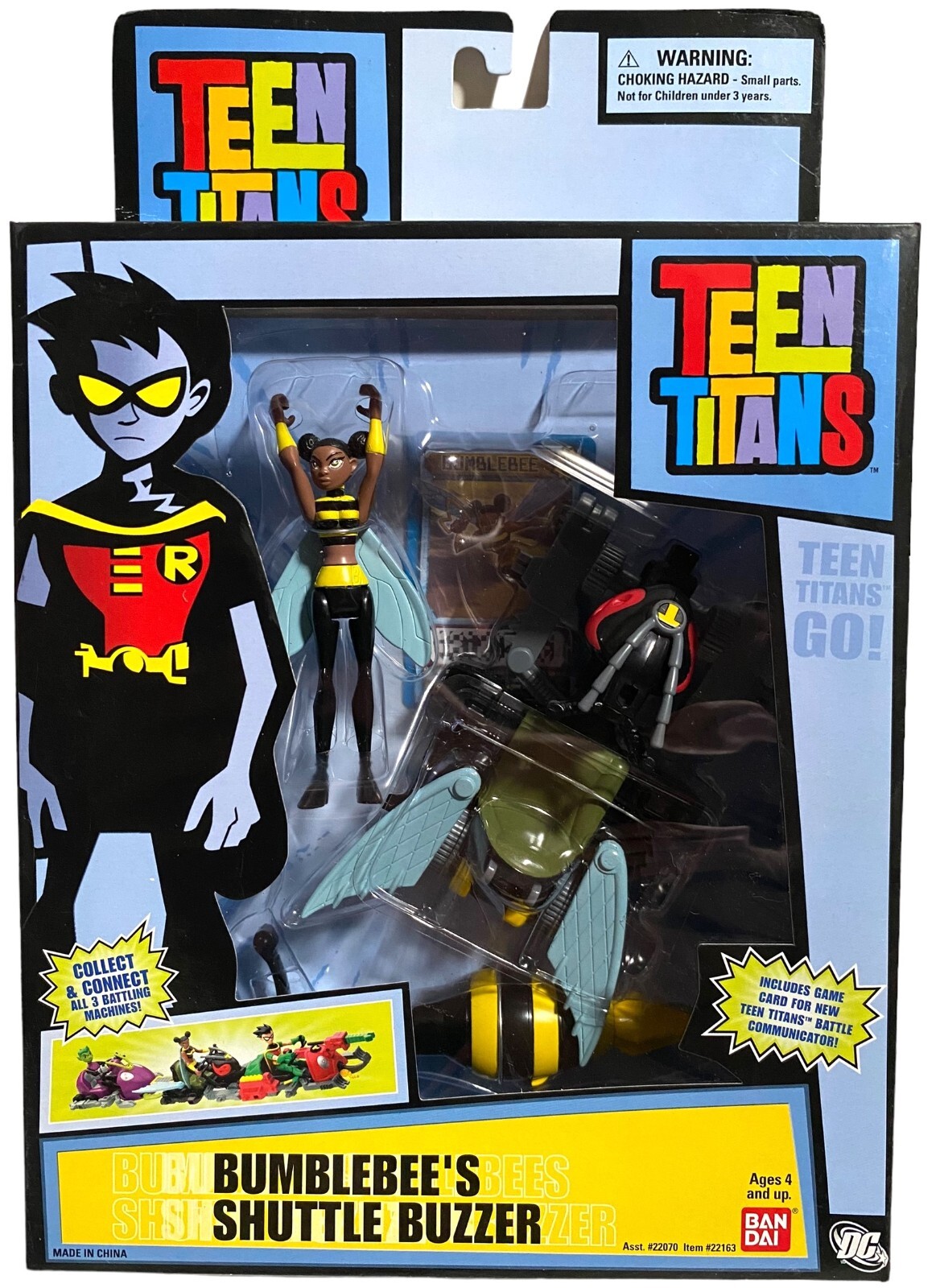 Teen Titans Bumblebee’s Shuttle Buzzer Figure & Vehicle Set NEW Bandai 2005 Go