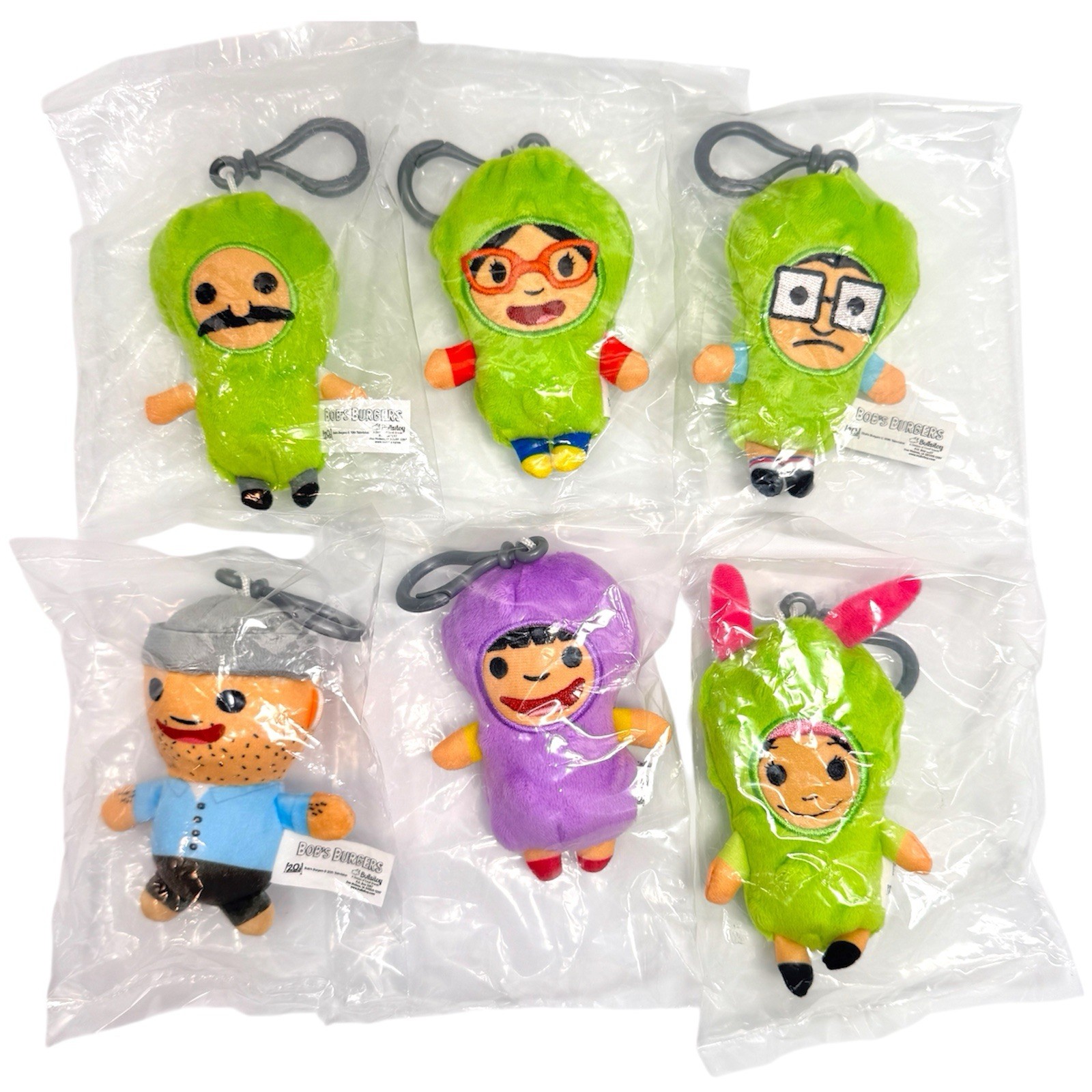 Bob’s Burgers Pickle Plush Danglers Series 3 Complete Set Of 6 Figures New