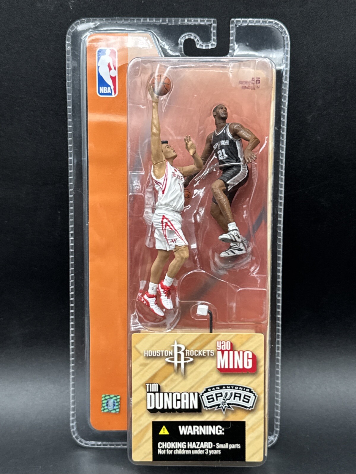 2004 McFarlane NBA YAO MING TIM DUNCAN rockets spurs nice 3 in Figure