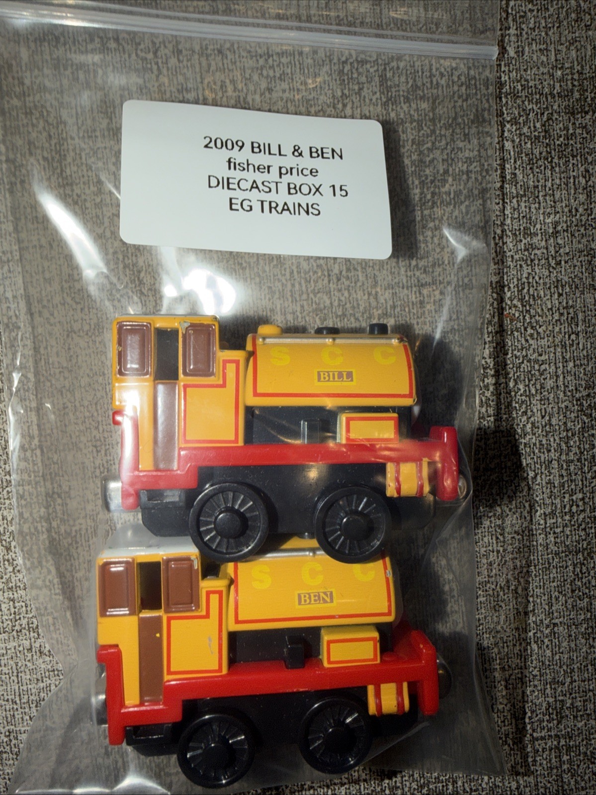 BILL & BEN ! THOMAS FRIENDS TRAIN TAKE ALONG N PLAY DIECAST 2009 TWINS CGI FACE