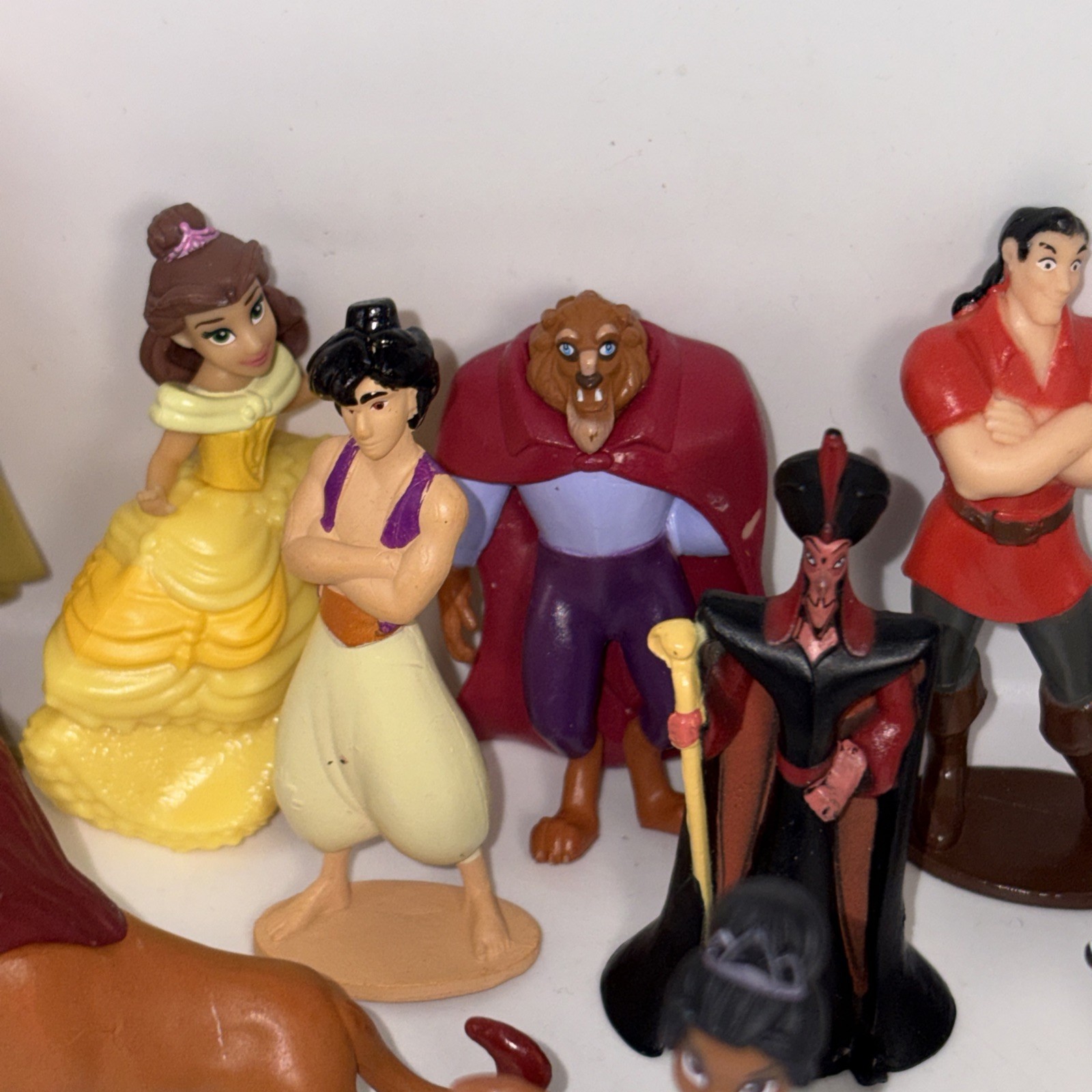 Lot of Disney Figures PVC Cake Toppers Toys Vintage 17 Pieces Princess Villains