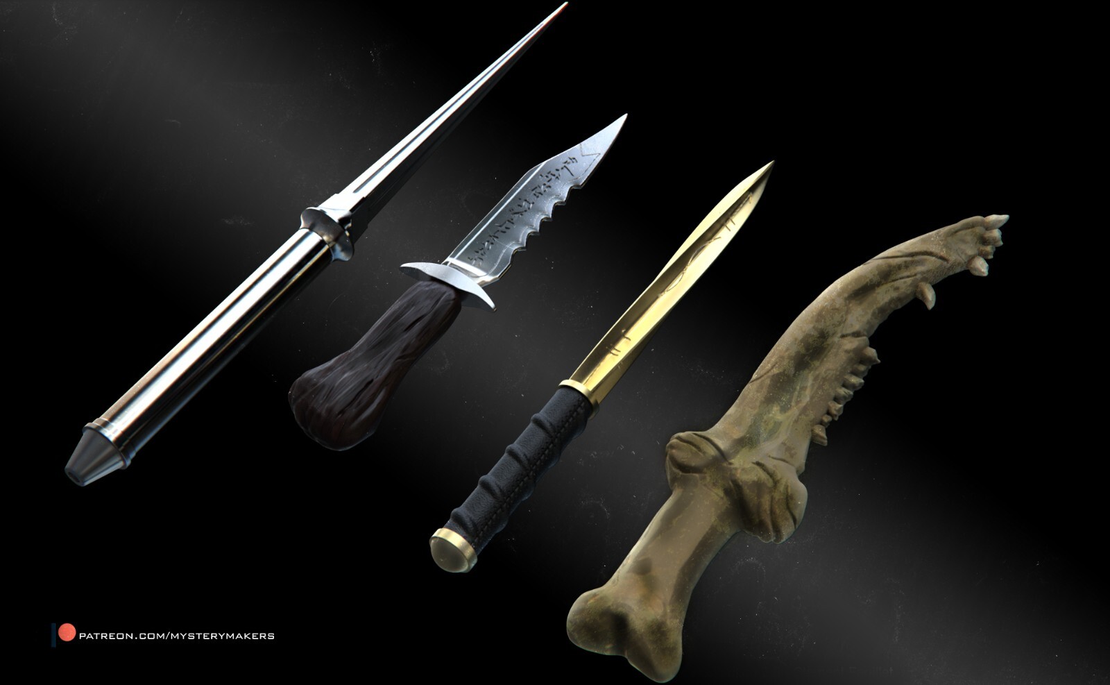 SupernaturaI – Blades / Knives Replica Prop 1:1 (Painted)