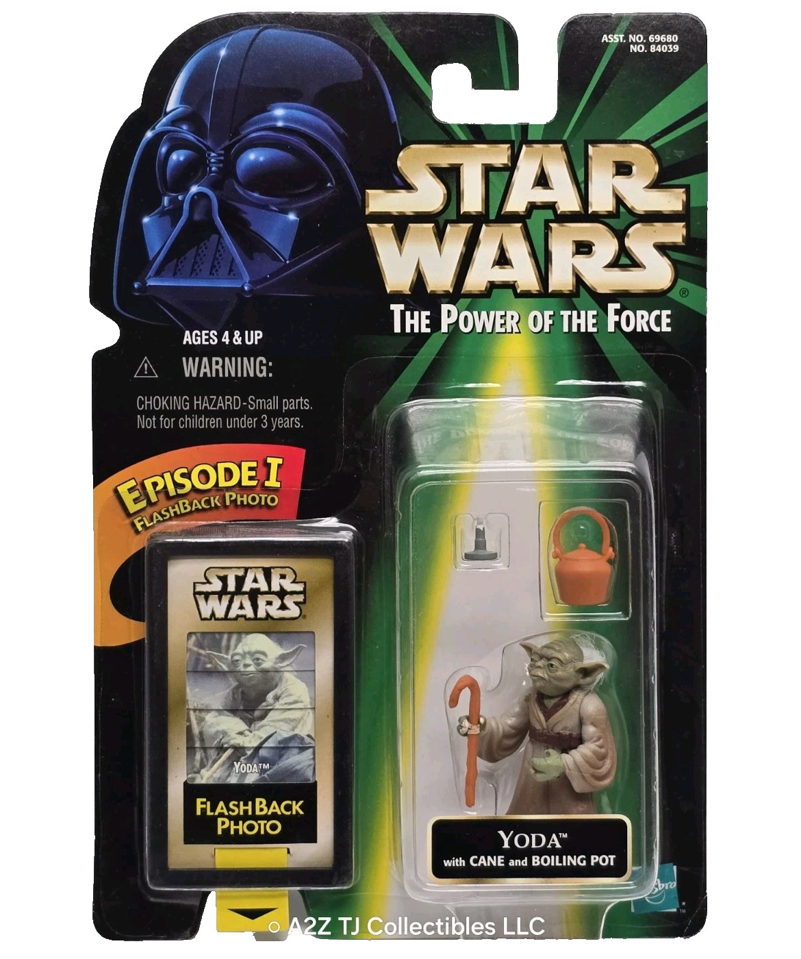 Kenner STAR WARS Episode 1 YODA 1998 with Flash Back Photo NRFB