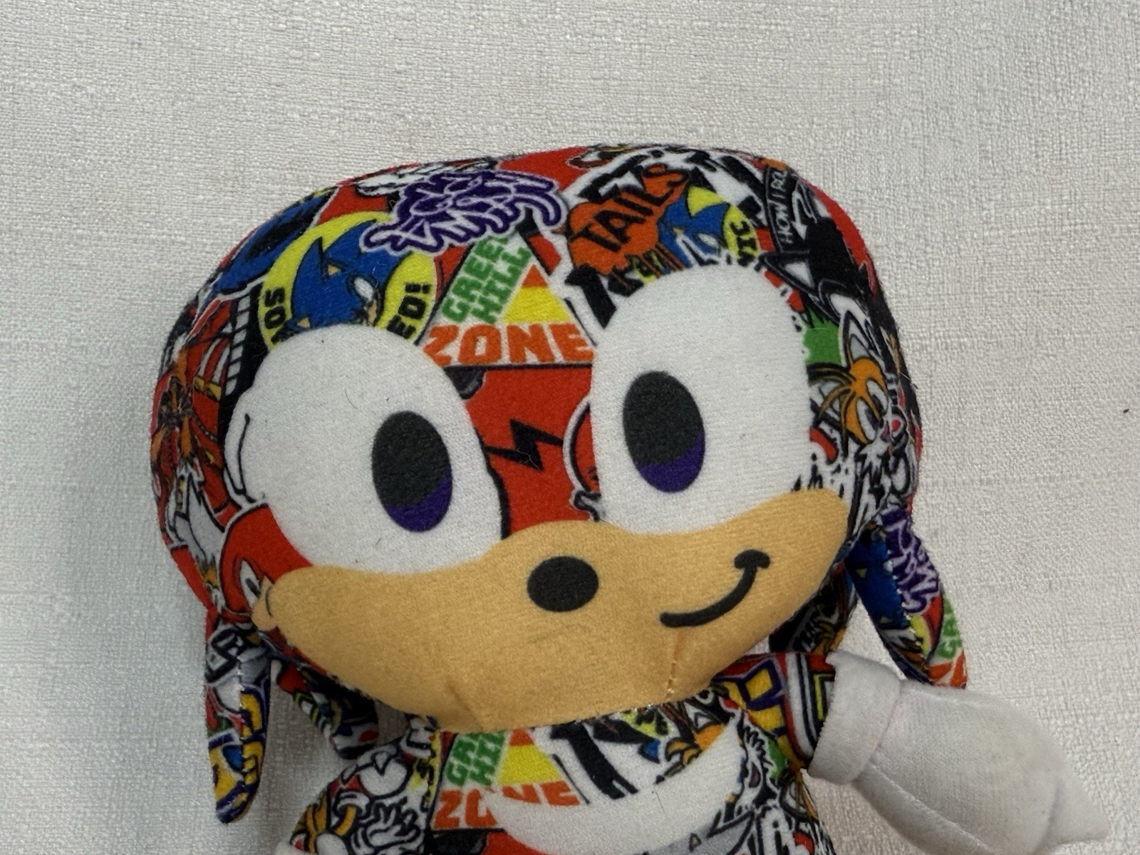 Sega 60th Anniversary KNUCKLES Chibi Sonic Sticker Bomb Toy Factory Plush 7 inch