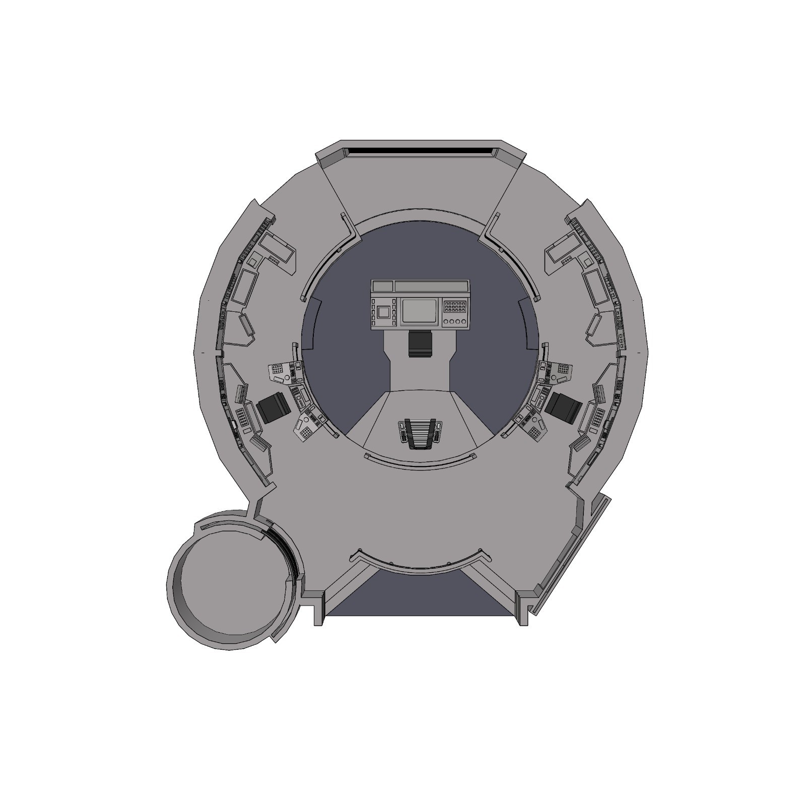 Custom USS Enterprise (NX-01) Bridge for 4.5 IN (1:16) FIGURE