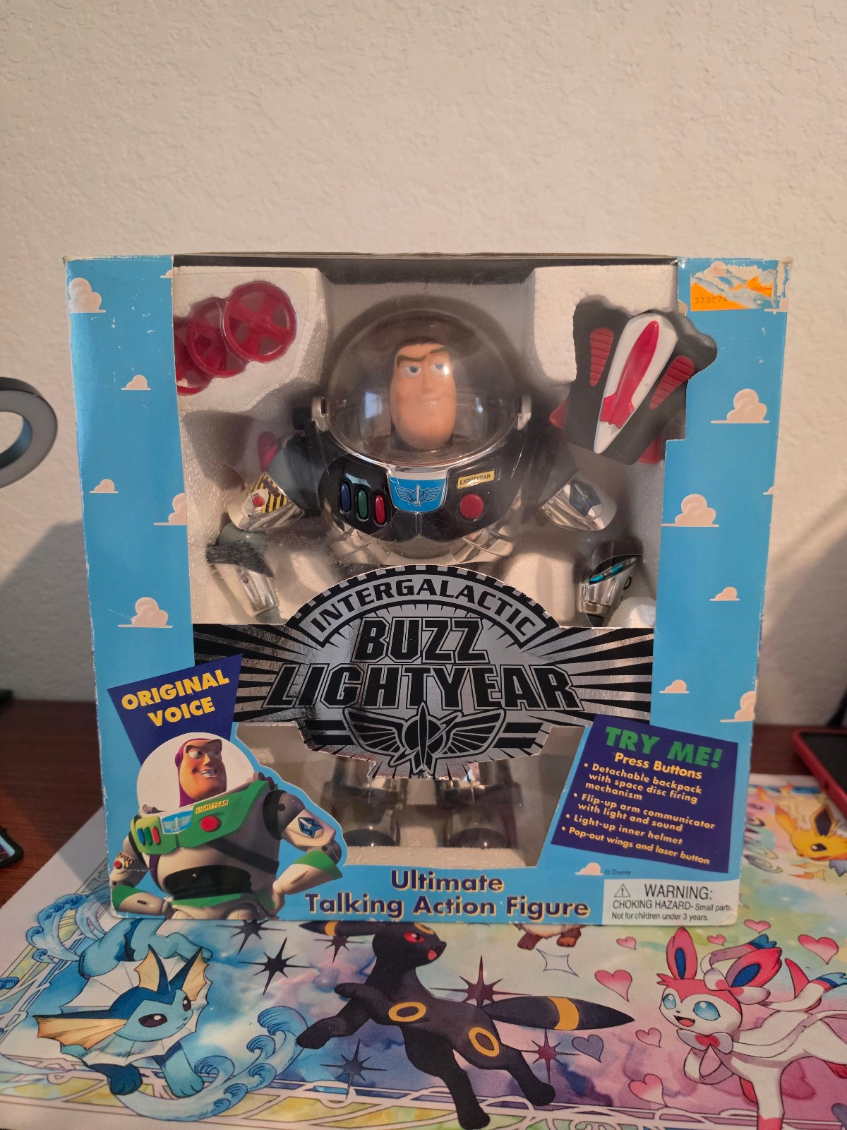 1995 Toy Story Chrome Buzz Lightyear Ultimate Talking Action Figure NIB but open