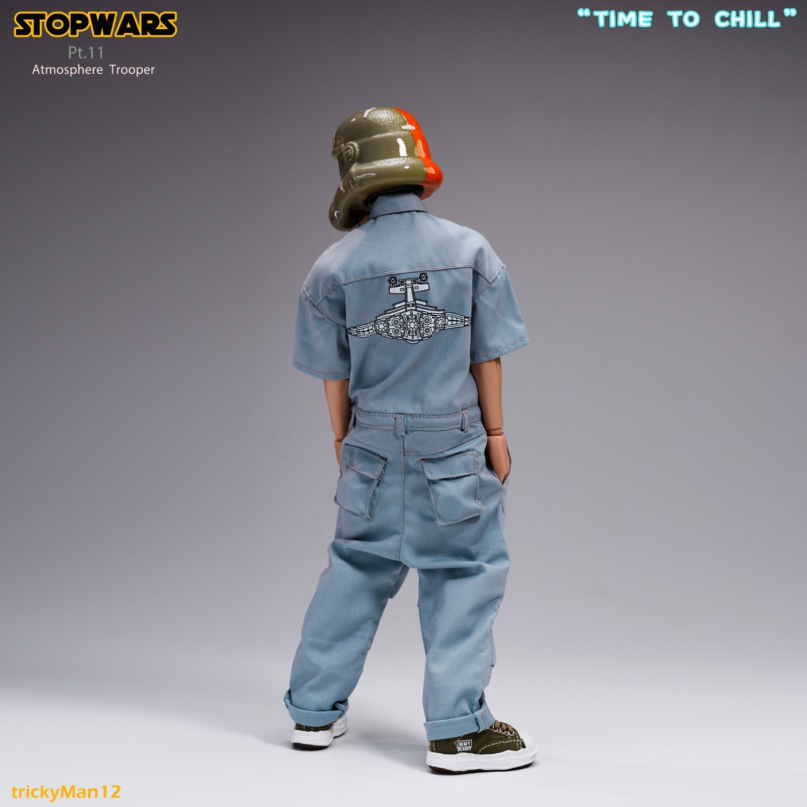 trickyMan12 1/6 action figure STOPWARS 11 og active jacket package（Navy jacket）