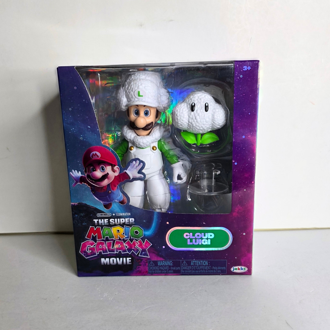 Super Mario Galaxy Movie Cloud Luigi 5 in Action FIgure – NEW