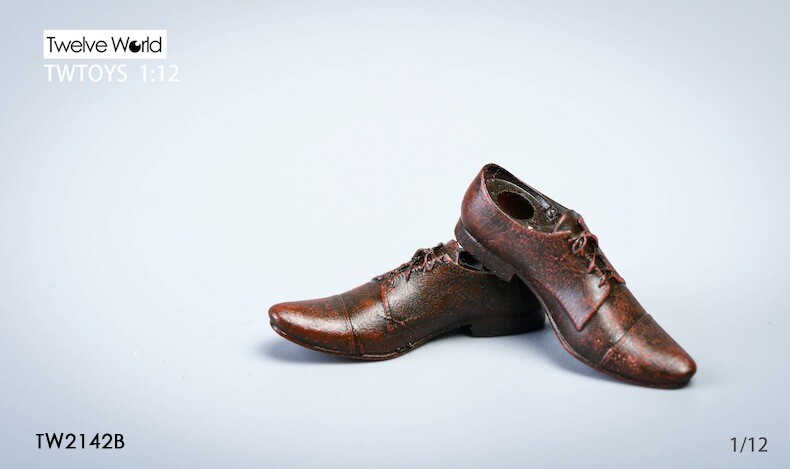 TW2142B: 1/12 TWTOYS Brown Dress Shoes fit 6” Crazy Figure MixMax TBLeague Body