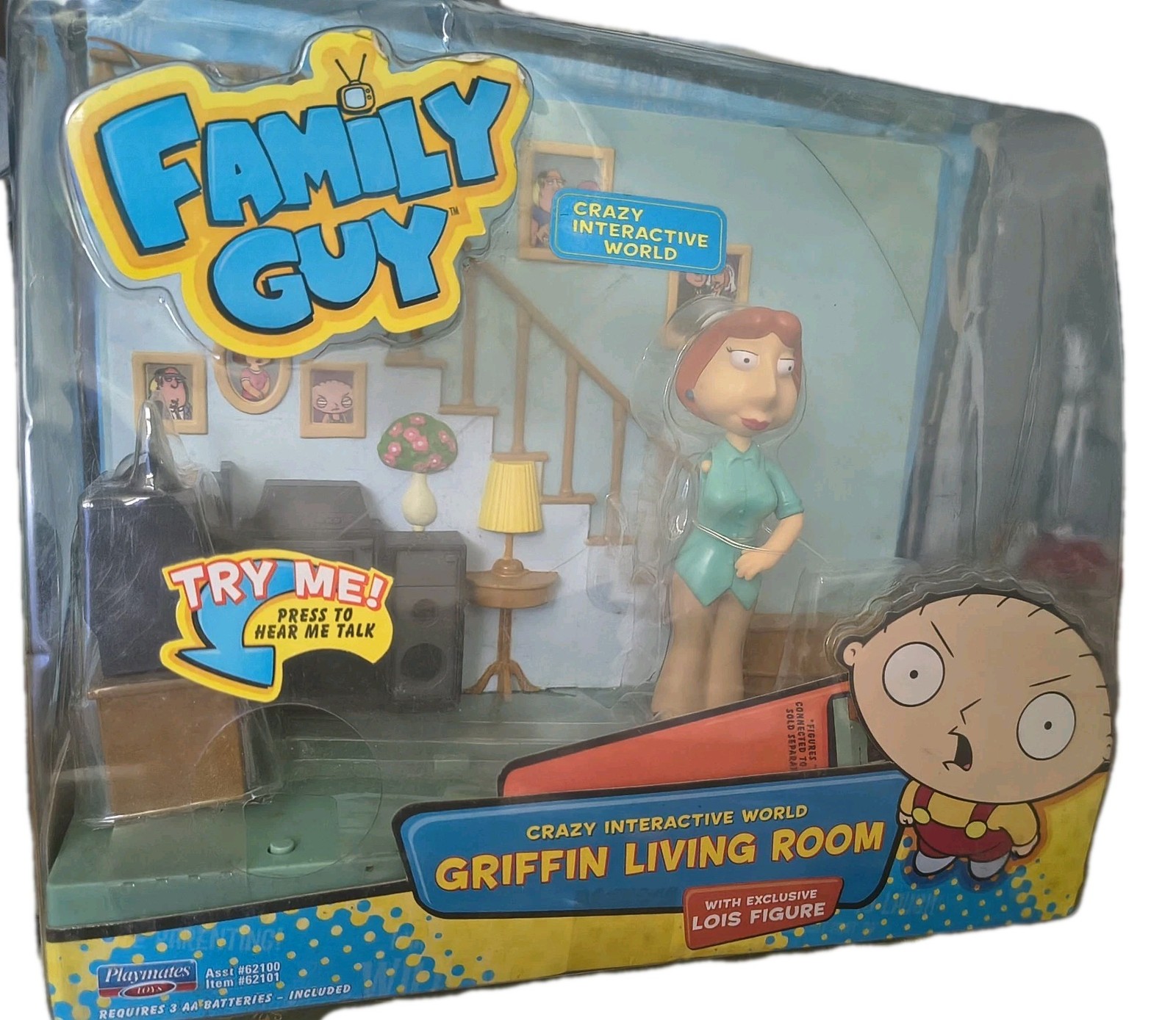 Playmates Family Guy Crazy Interactive World Griffin Living Room with Lois