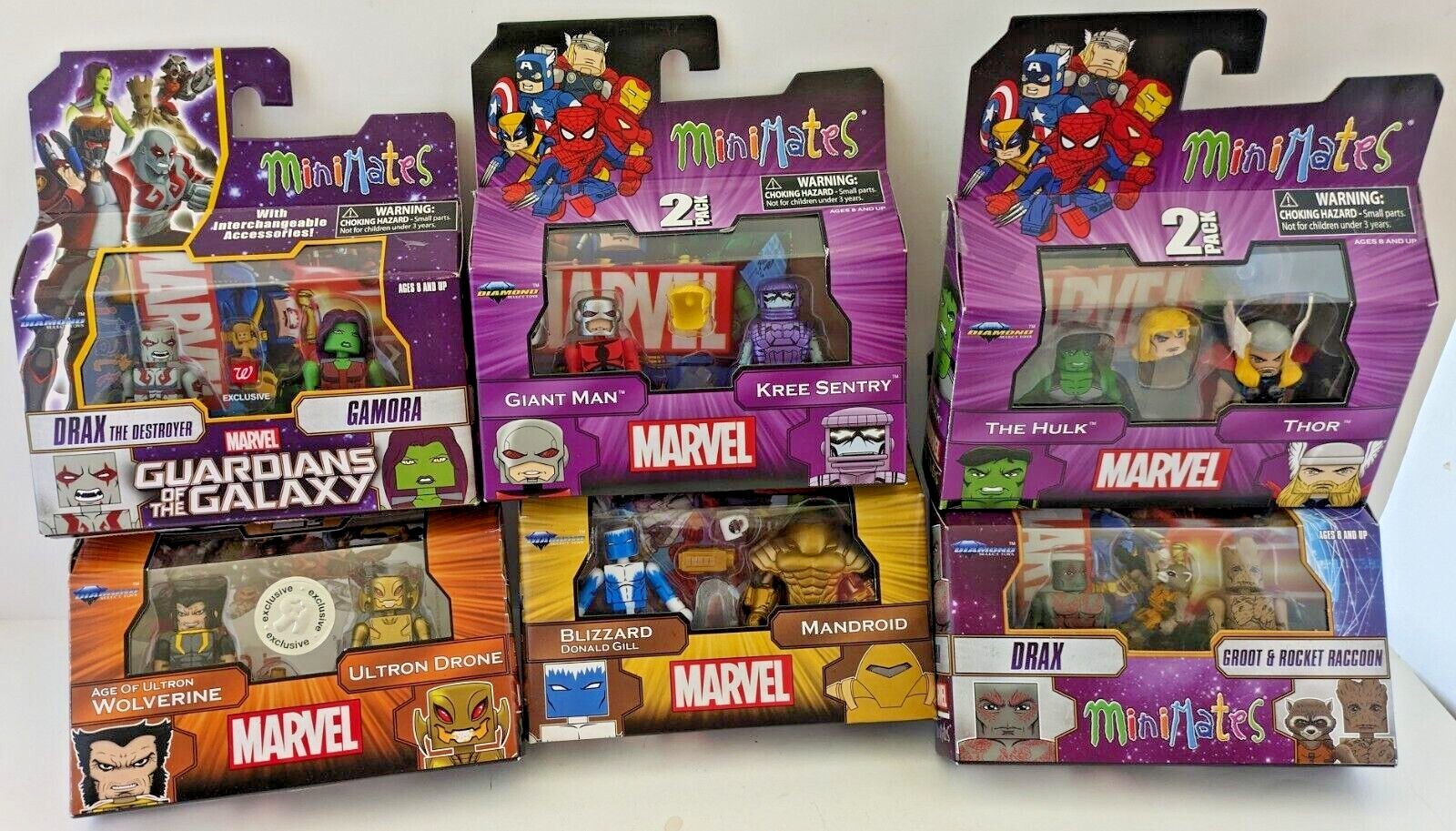 NEW Minimates Action Figures Marvel, Guardians of Galaxy, Avengers – Choose One