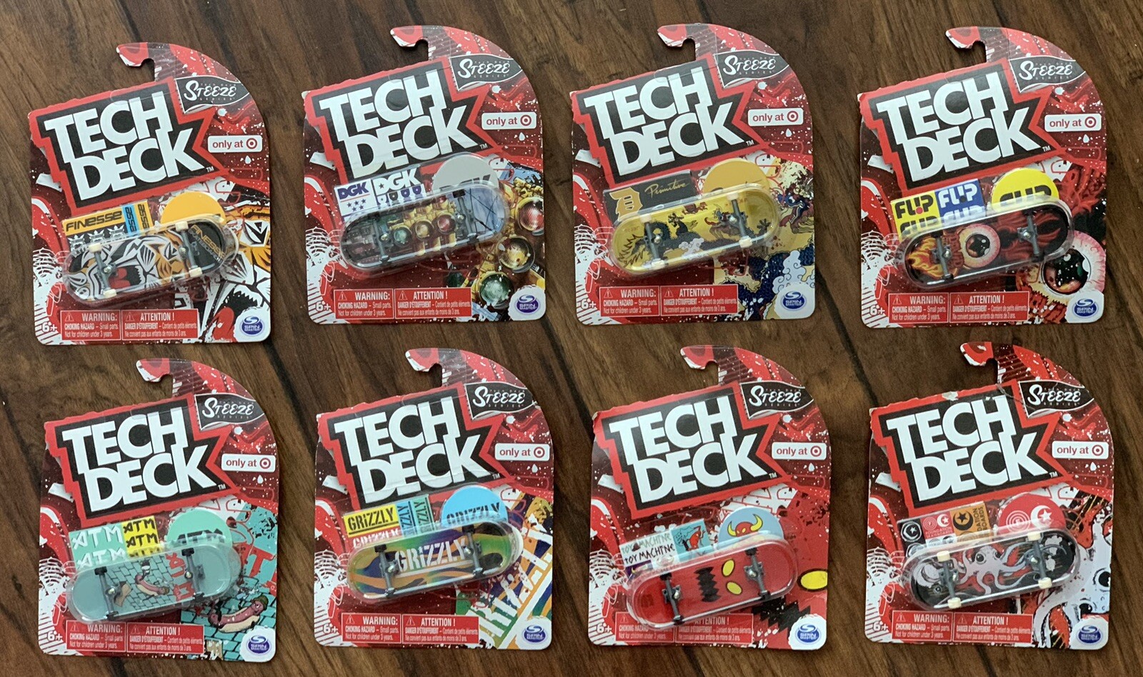 Tech Deck STEEZE Series Fingerboard Skateboard (Entire Set Of 8)
