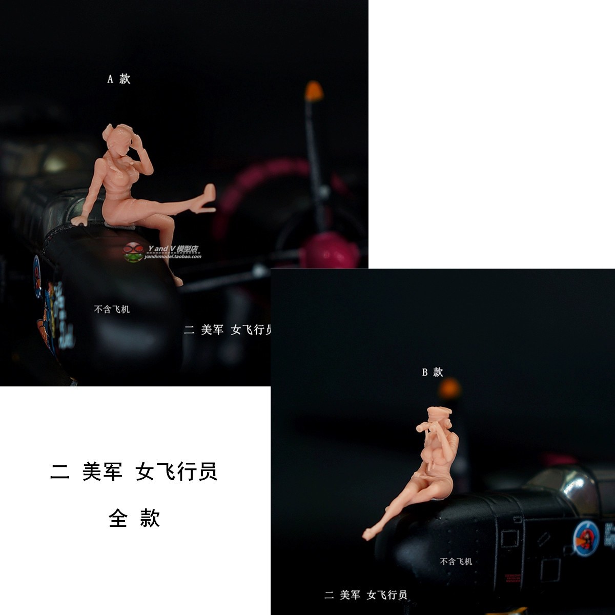 1/72 1/87 1/64 Wwii American Female Pilots 2pcs Person 3d Printed Soldier