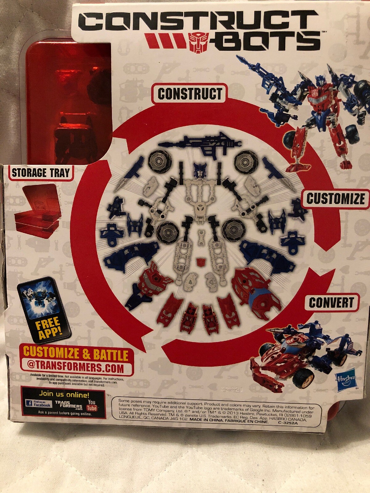 Construct-Bots SMOKESCREEN Elite Class Transformers E1:06 G1 Hasbro New 2013