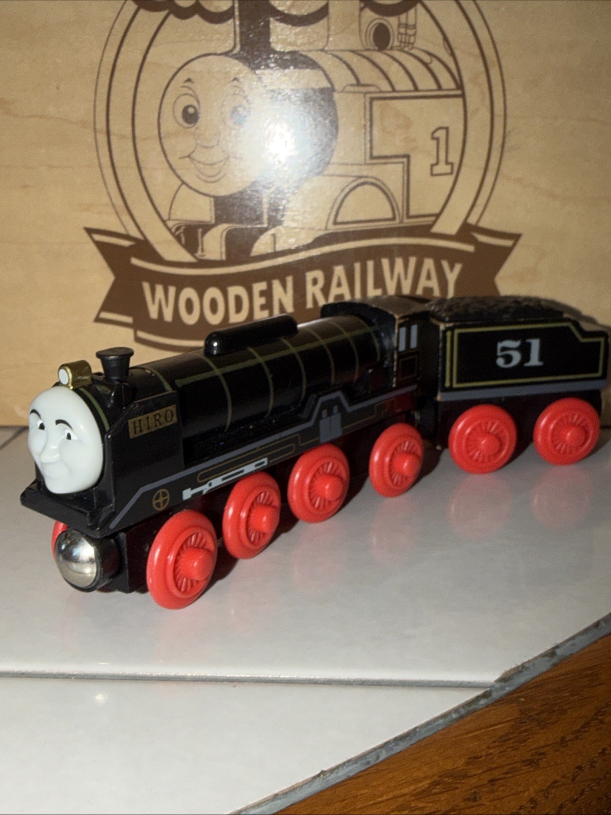 HIRO ! THOMAS FRIENDS TRAIN WOODEN Railway 2003 LEARNING CURVE #51 Japanese￼