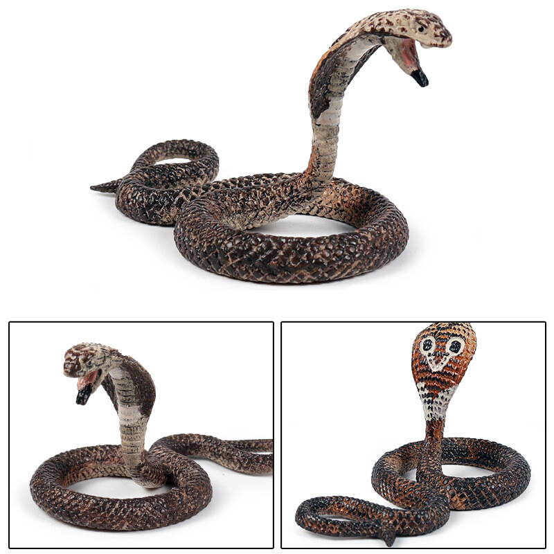 Mini Naja Cobra Snake 1.5″ Wildlife Animal Model Toy Figure Collector Gift Kids