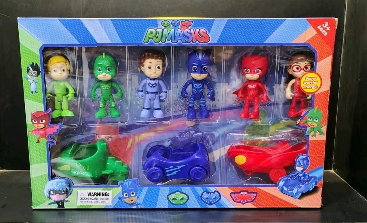 Cartoon Superhero PJ Masks Toy Set multicolor Car