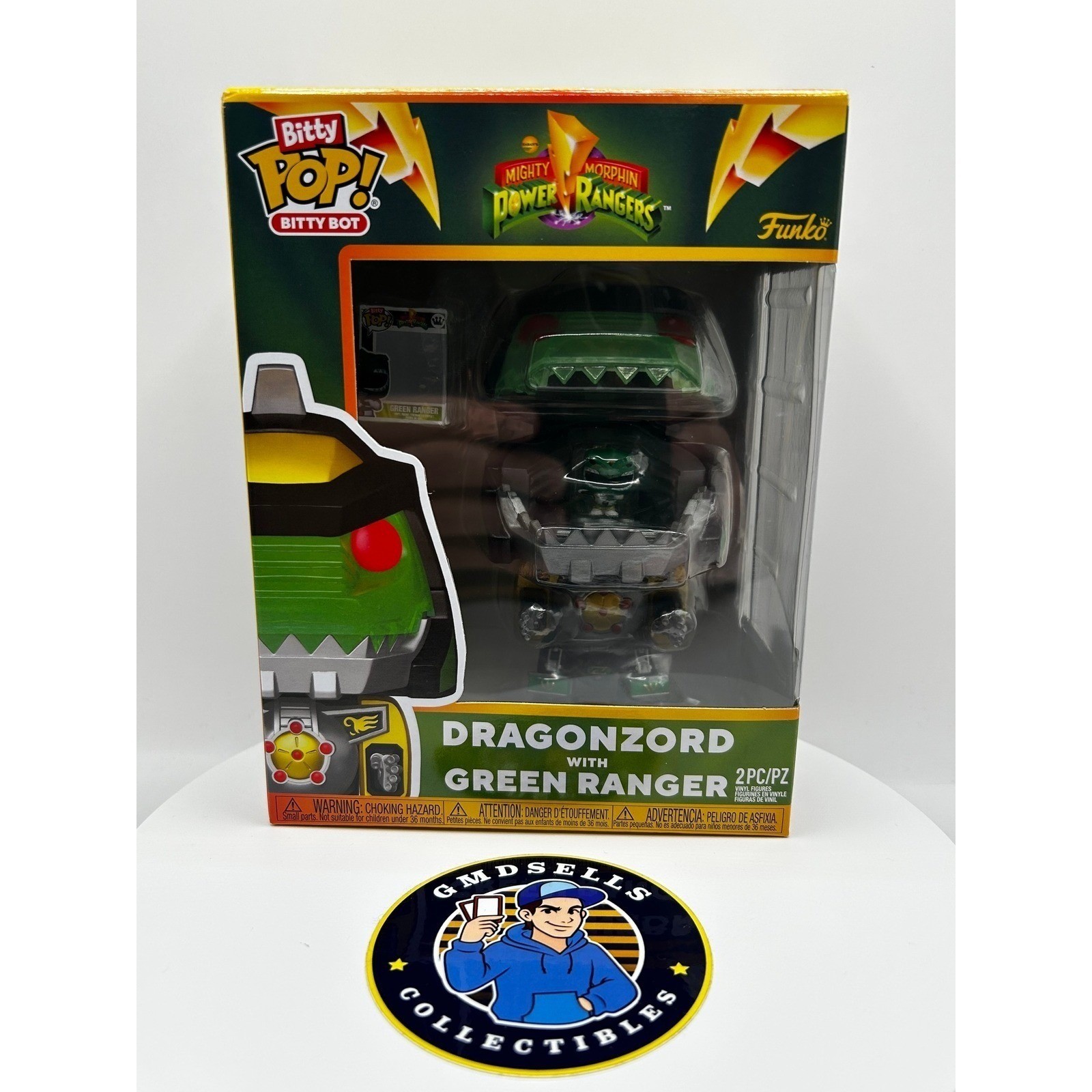 Funko Bitty Pop Bitty Bot Power Rangers 5.1-in Dragonzord with Green Ranger New