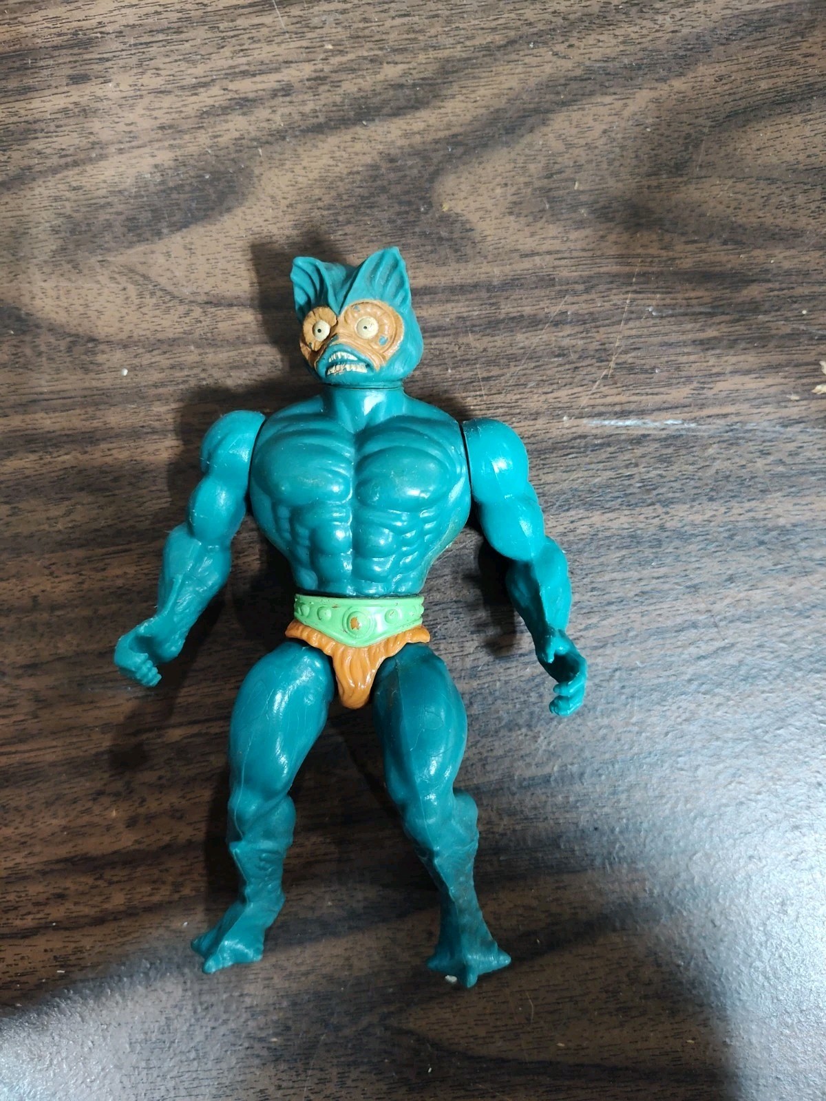 VTG 1981 He-Man Masters of the Universe Merman Green Belt Mattel MOTU Figure J1